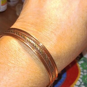 Copper Cuff Bracelet 7" New